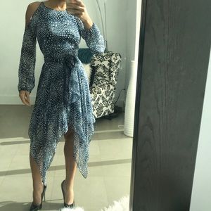 BCBG asymmetrical chiffon dress- Cocktail  dress